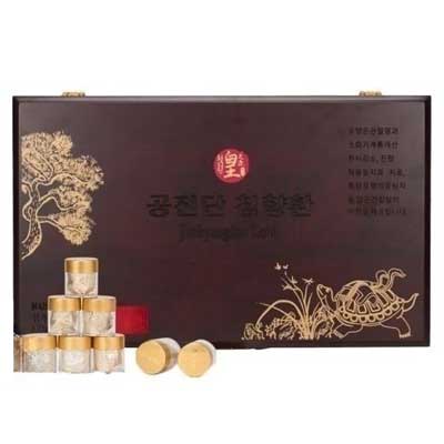 An Cung Bổ Não Trầm Hương Jimhyangdan Gold Hộp Gỗ 60 Viên x 3.75g