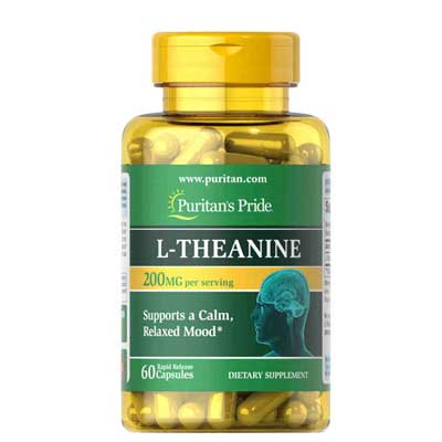 Viên Uống Bổ Não Puritan's Pride L-Theanine 200mg Viên Của Mỹ 